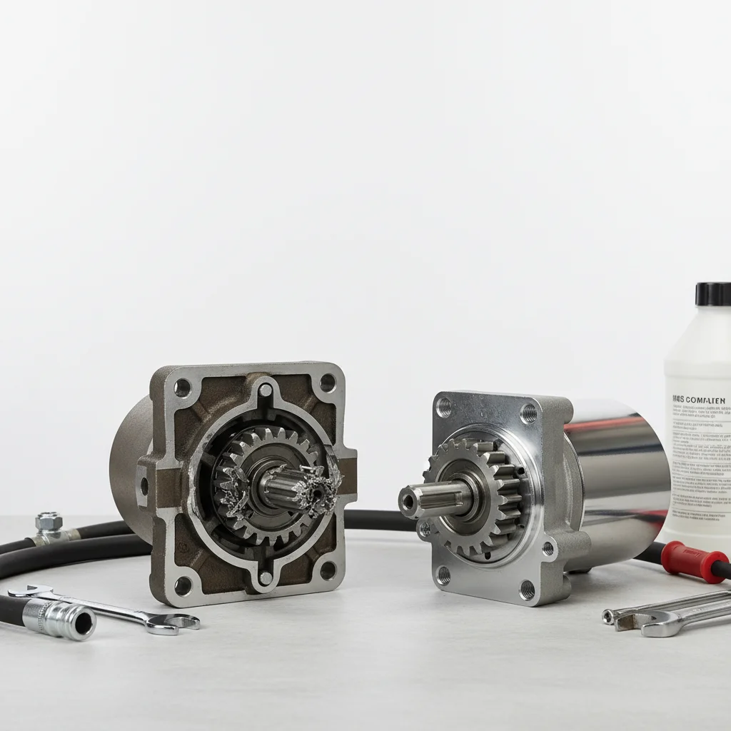 replace stripped hydraulic pump